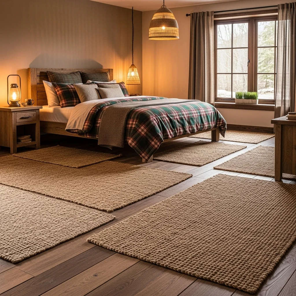 Choose Textured Rugs for Rustic Warmth