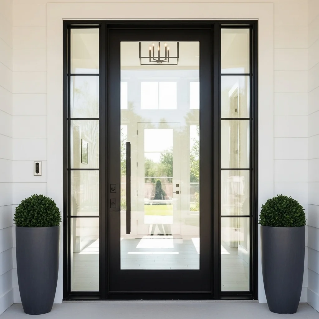 Choose a Black Door With Glass Panels
