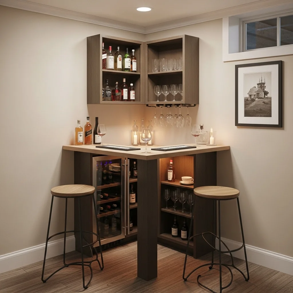 Choose a Compact Corner Bar Layout