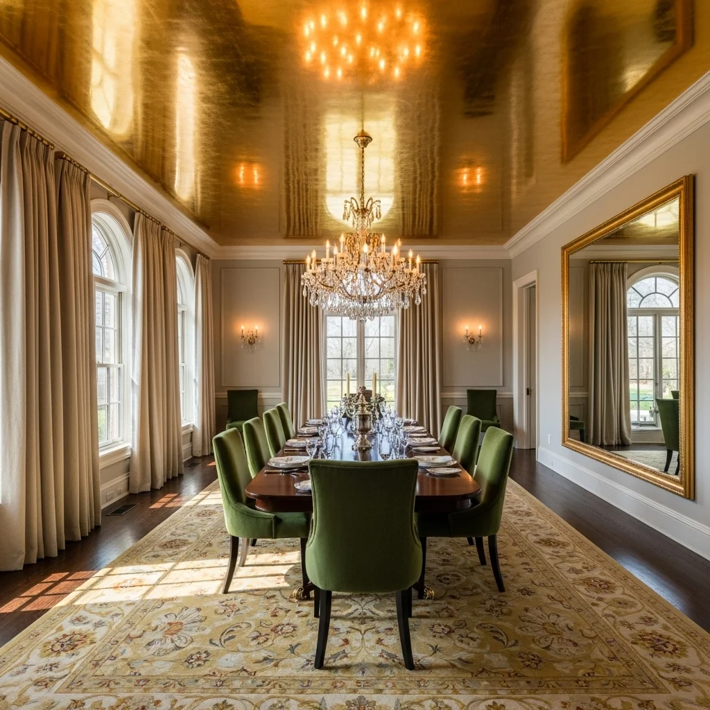 Choose a Metallic Gold Ceiling for Luxurious Shine