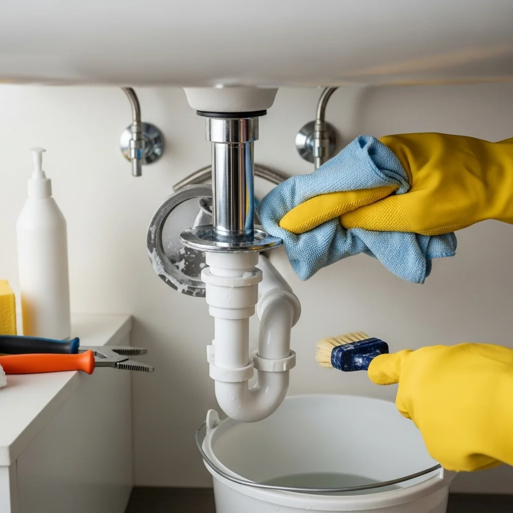 Clean the Sink Opening and Drain Components