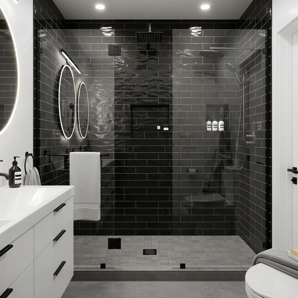 Combine Black and Glass for Openness