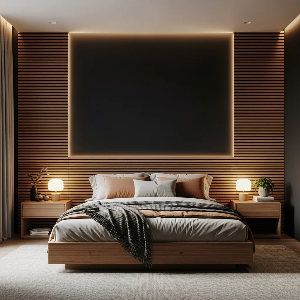 Combine Matte Black Walls with Wooden Accents