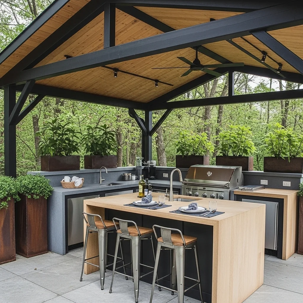 Combine Wood and Metal Framework