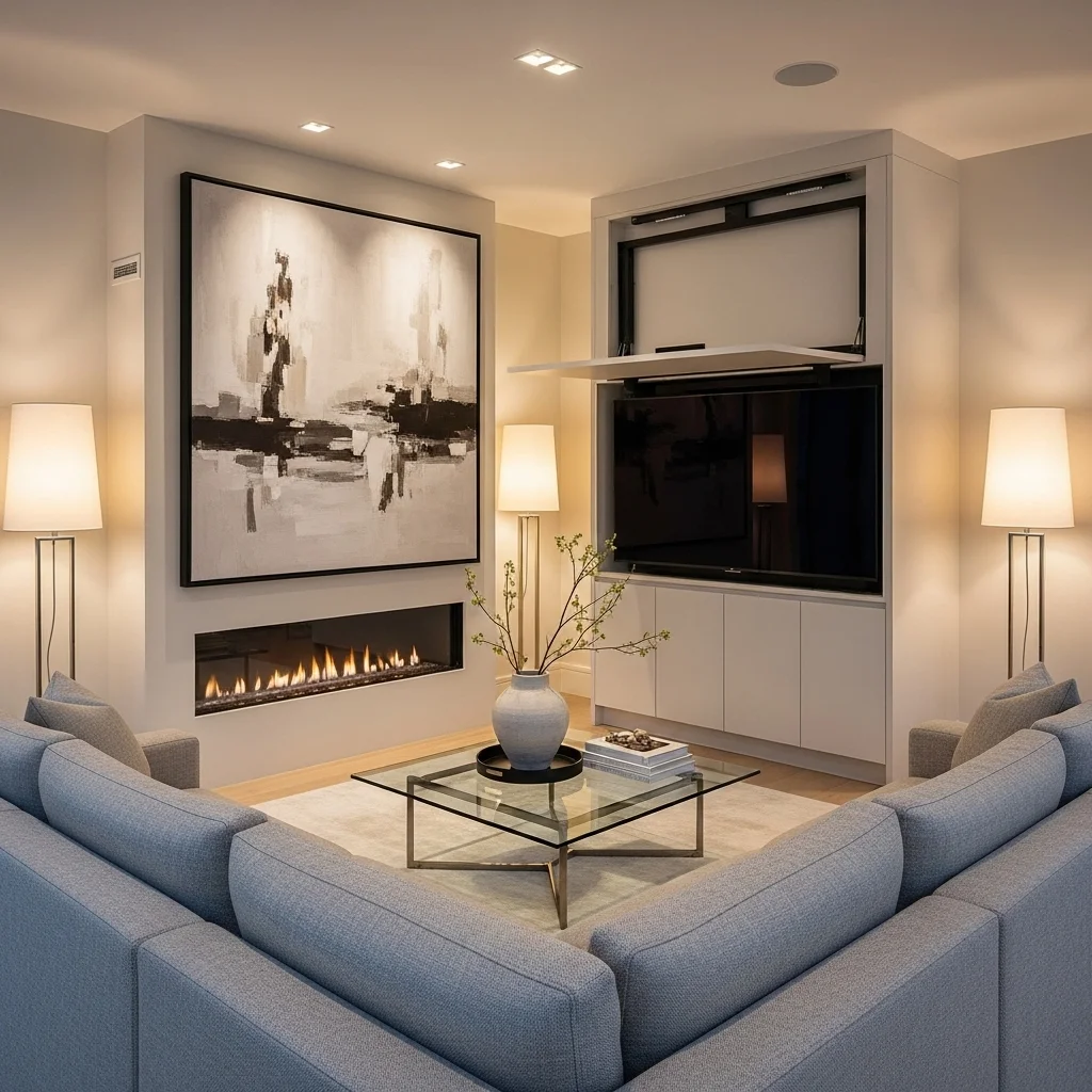 Concealed TV with Automated Lift