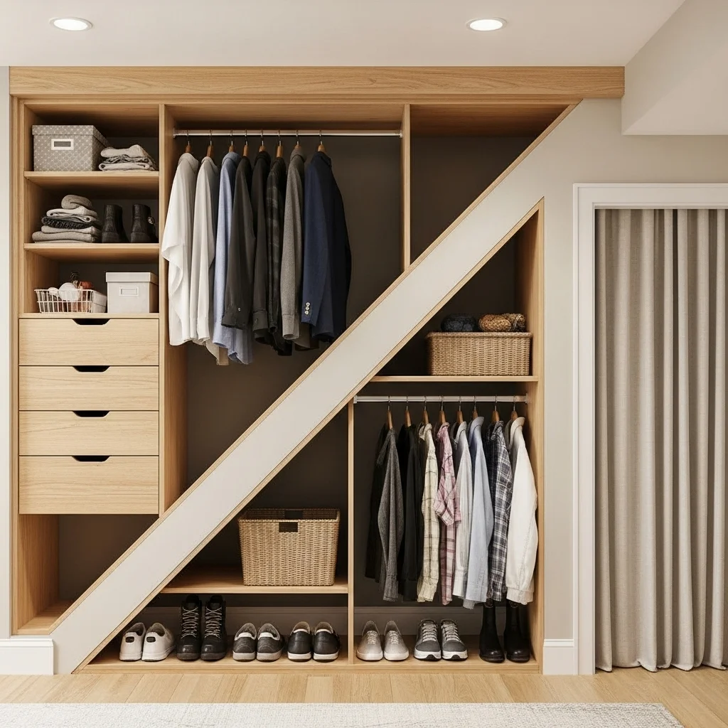 Convert an Under-the-Stairs Area Into a Closet