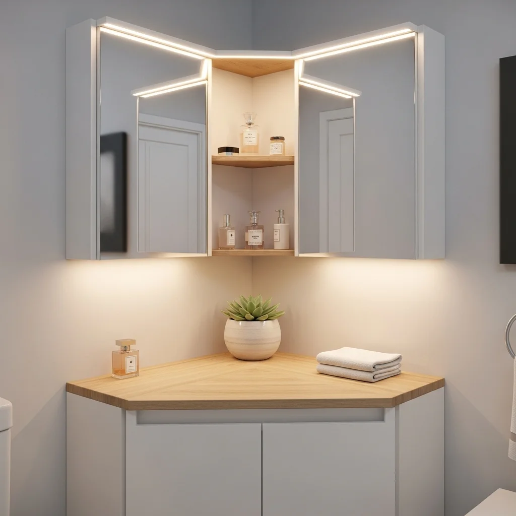 Corner Vanity for Small Spaces