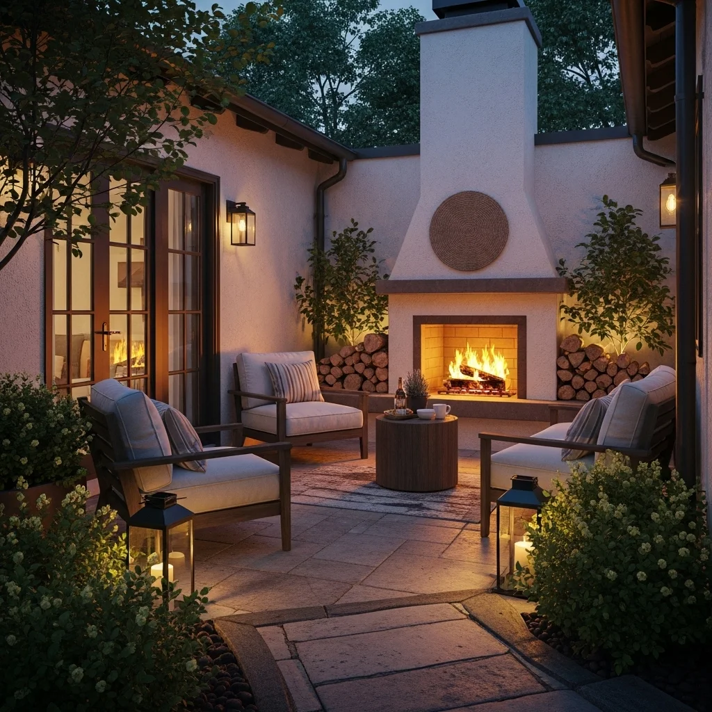 Cozy Outdoor Fireplace