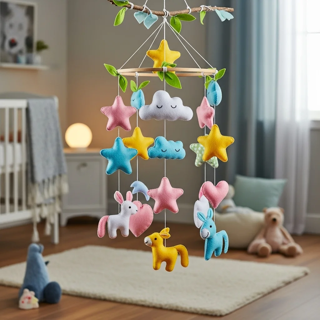 Craft a DIY Mobile With Fabric or Felt