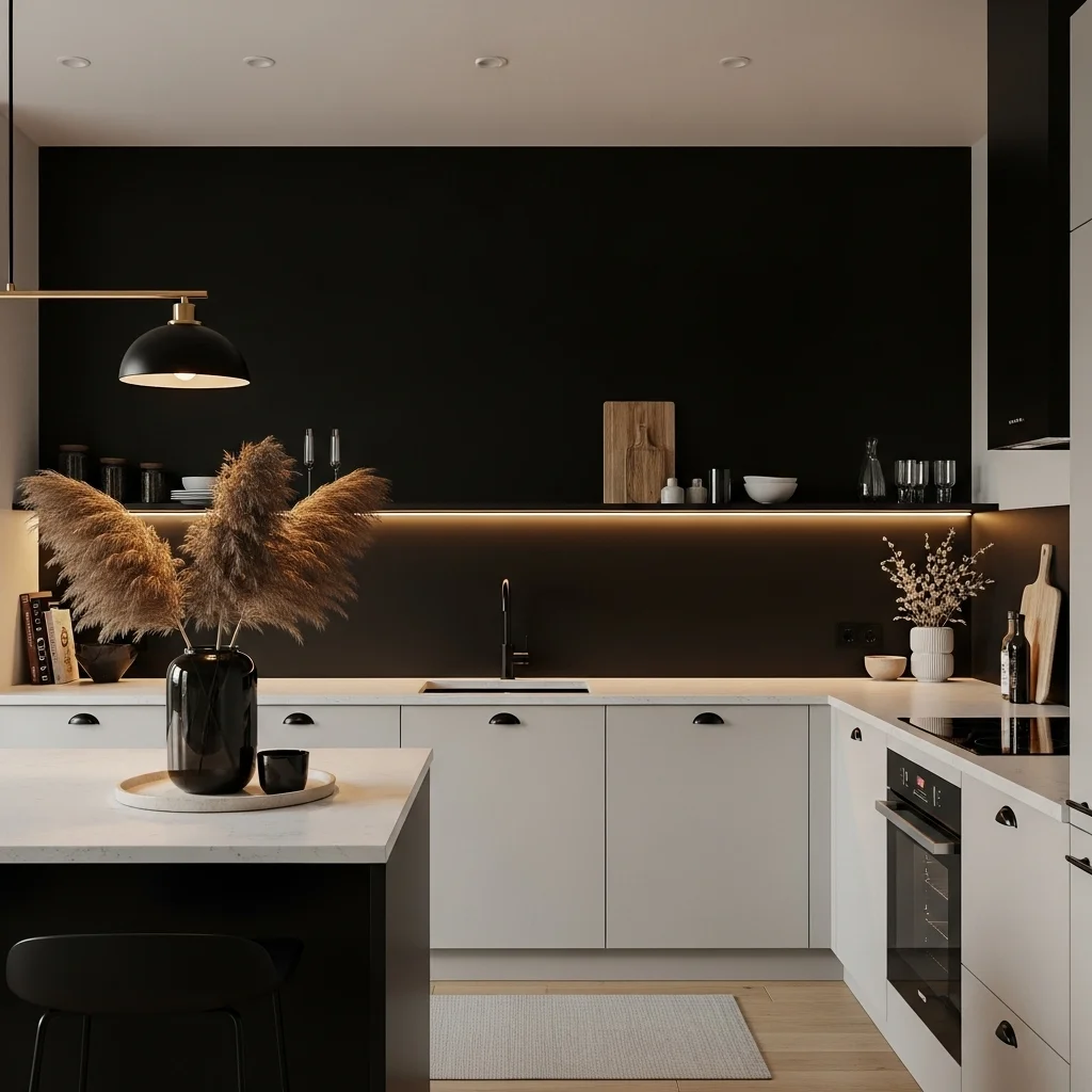 Create Contrast with Black Walls