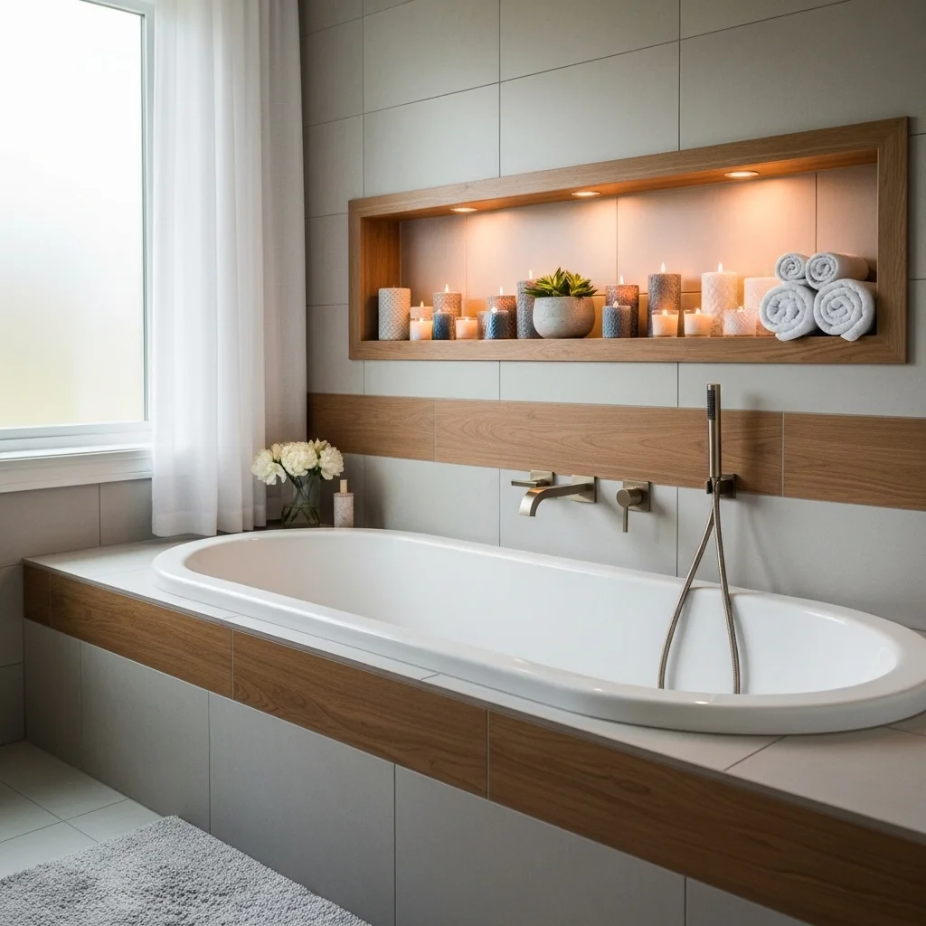 Create a Cozy Alcove Above the Bathtub