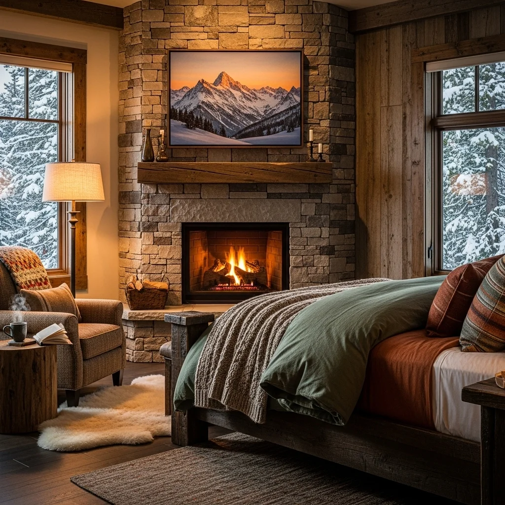 Create a Fireplace Corner or Faux Fireplace