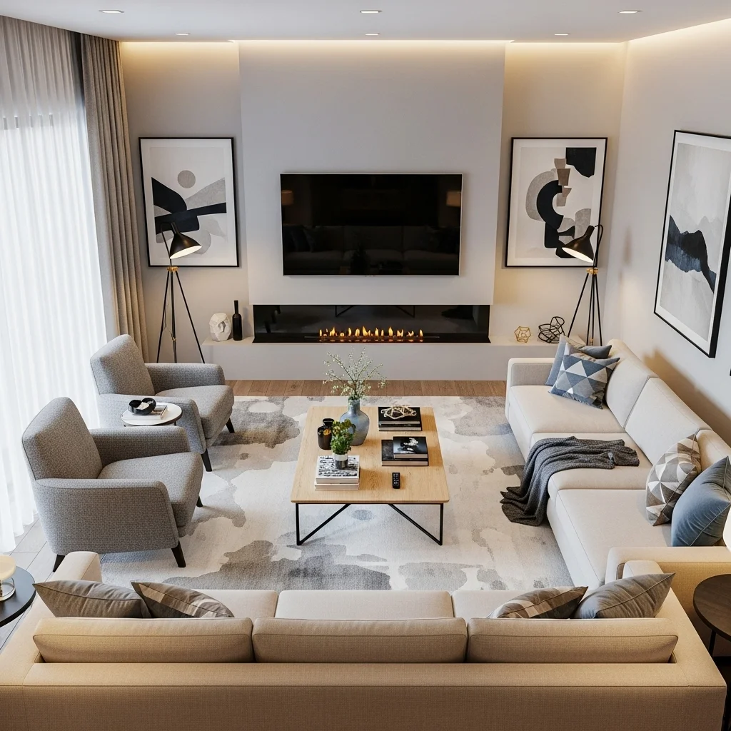 Create a Focal Point Around the TV or Fireplace