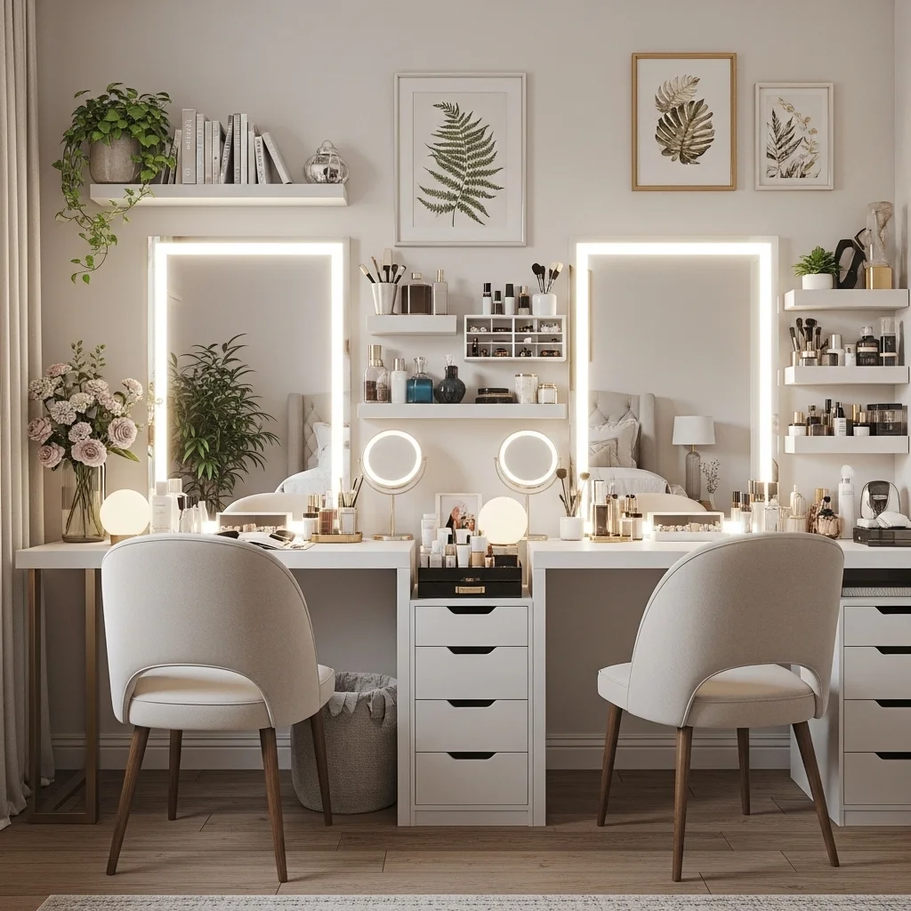 Create a Shared Vanity or Dressing Space