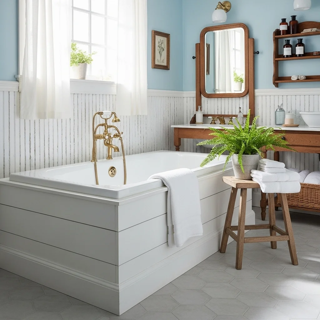 Create a Shiplap or Beadboard Surround for Cottage Warmth