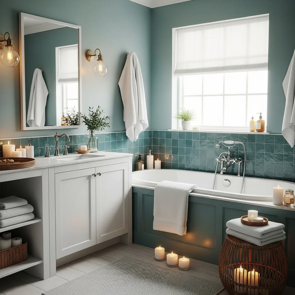 Create a Teal and White Spa Retreat