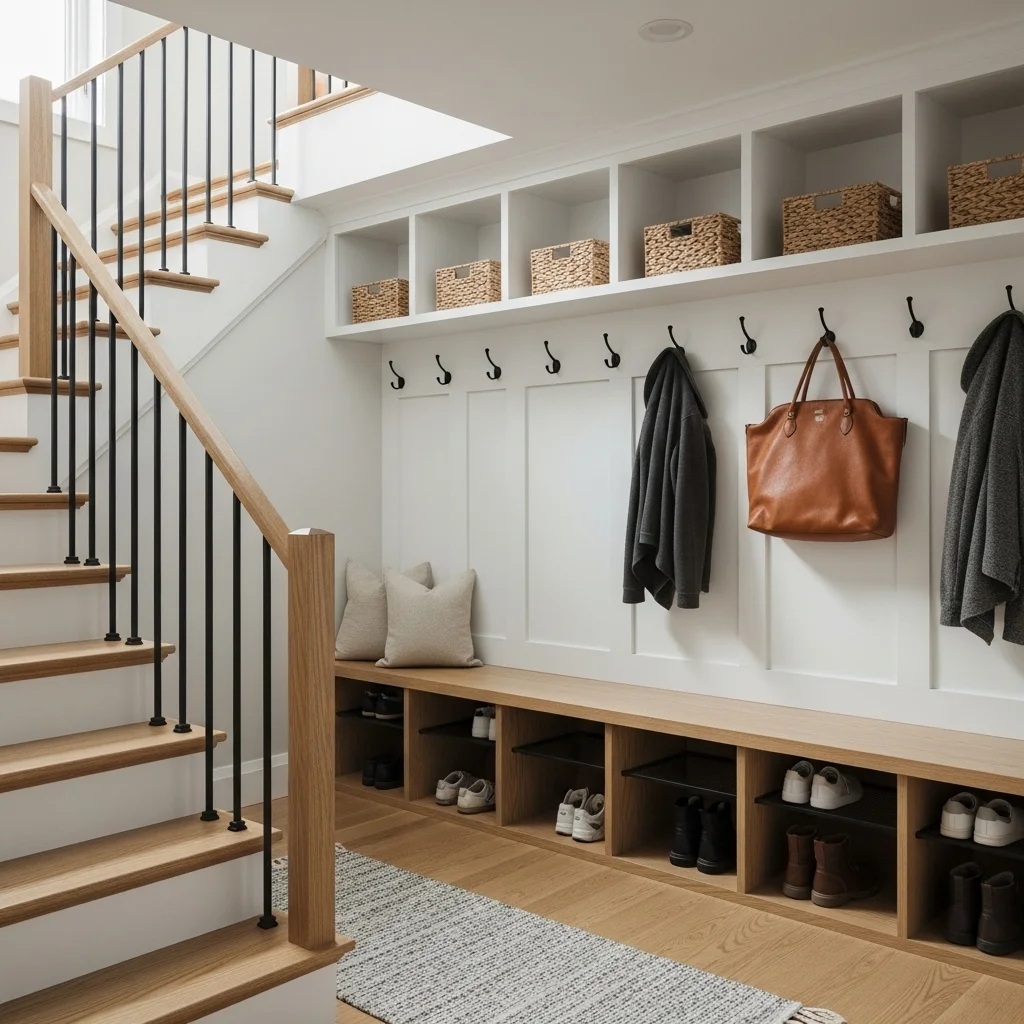 Create an Under-Stairs Mudroom