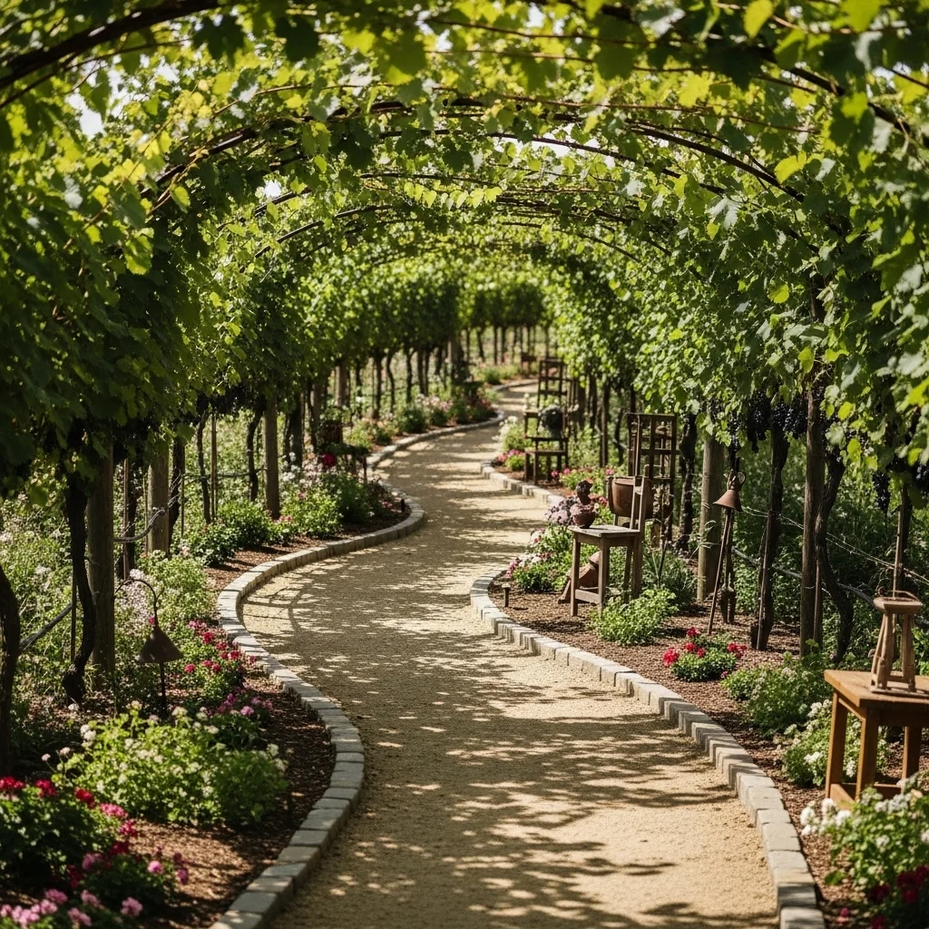 Curved Pathways Through Vines