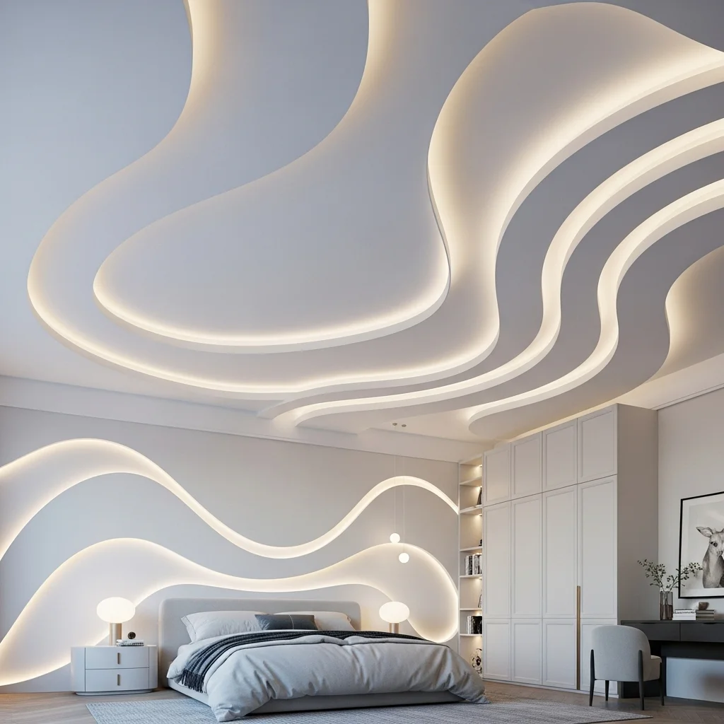 Curved or Wave Ceiling Design