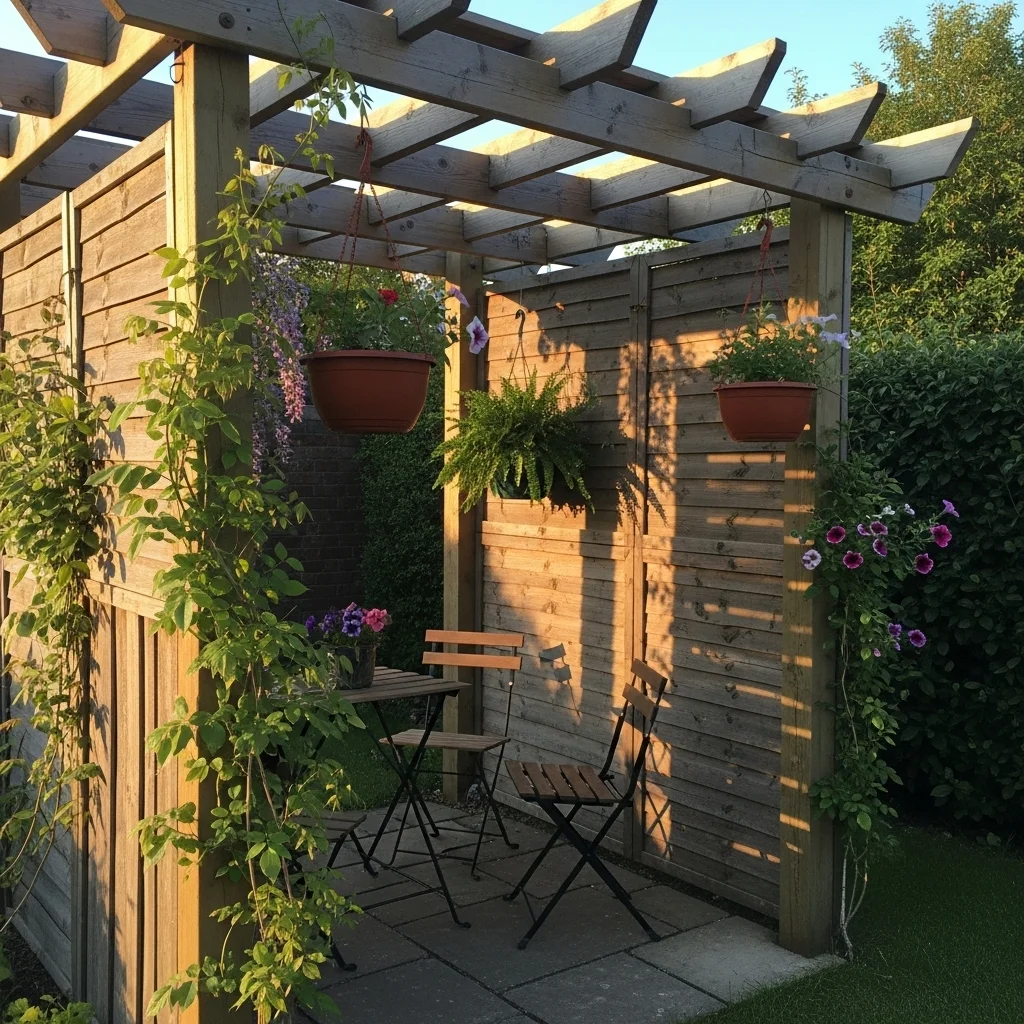 DIY Pergola from Repurposed Fence Panels