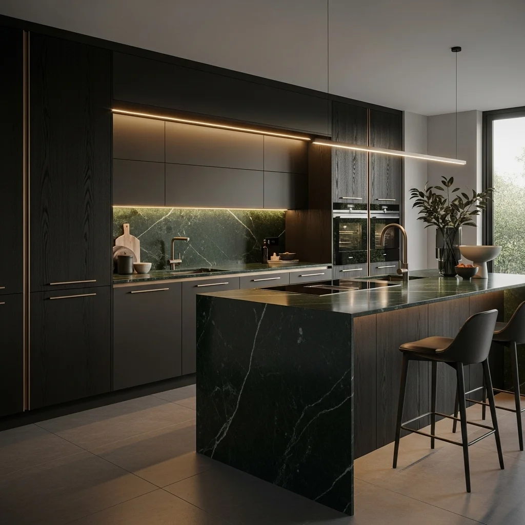  Dark Jade Counters for Moody Refinement