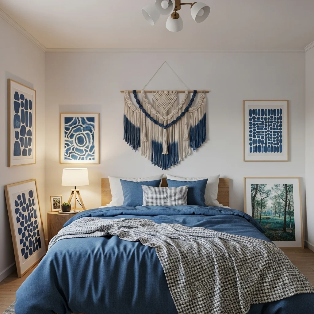 Denim Blue & Wood Tones