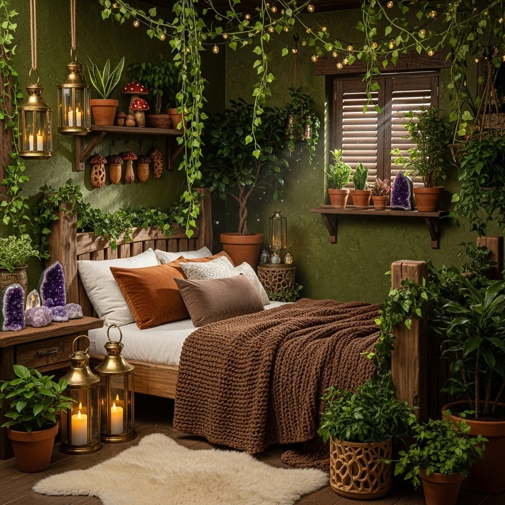 Embrace Earthy Green and Brown Tones