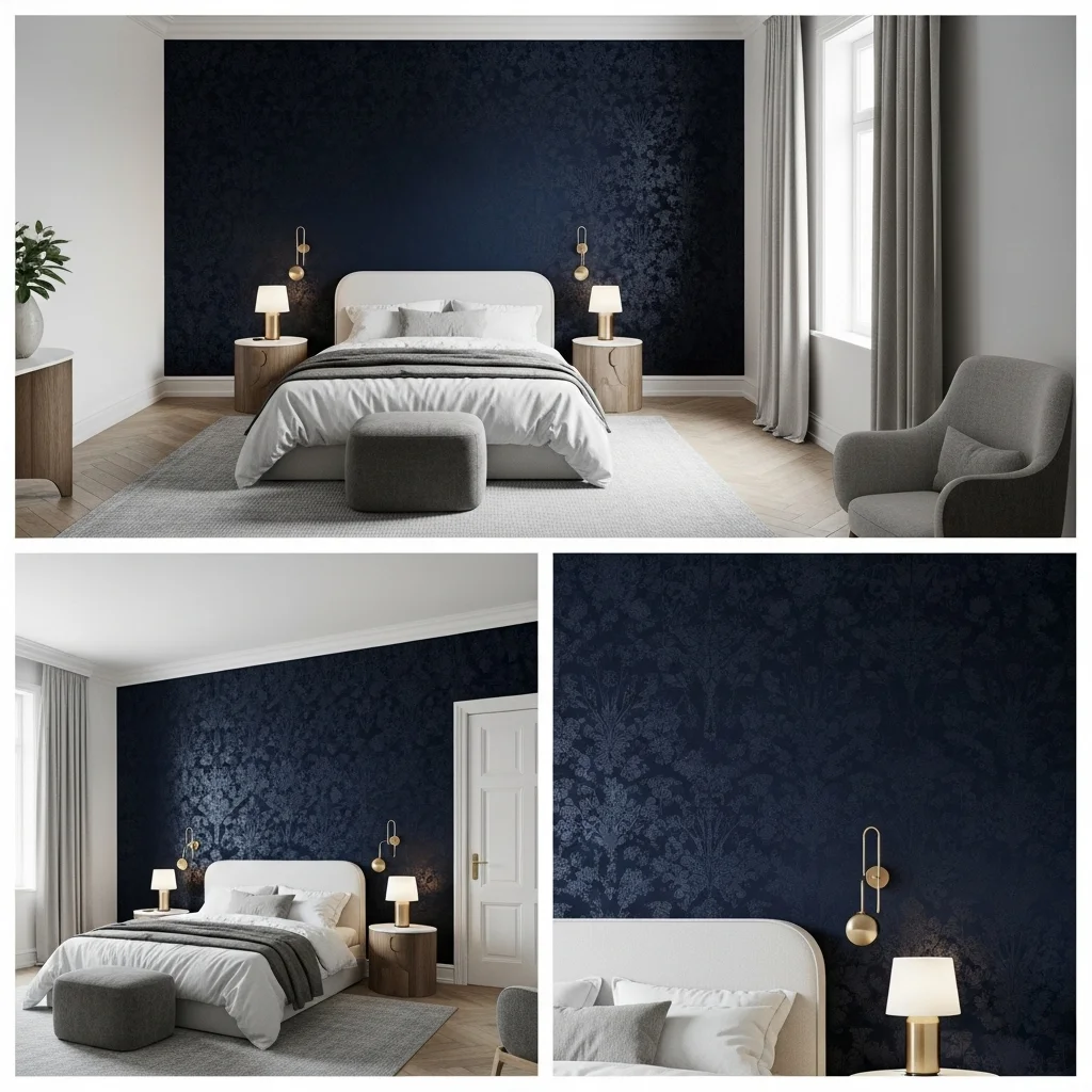 Experiment with Navy Wallpaper