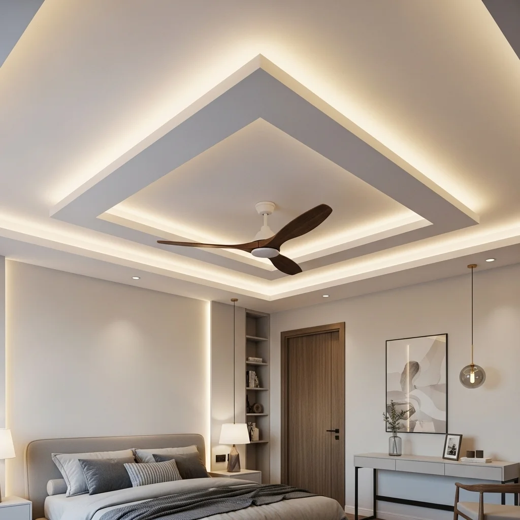  False Ceiling with Ceiling Fan Niche