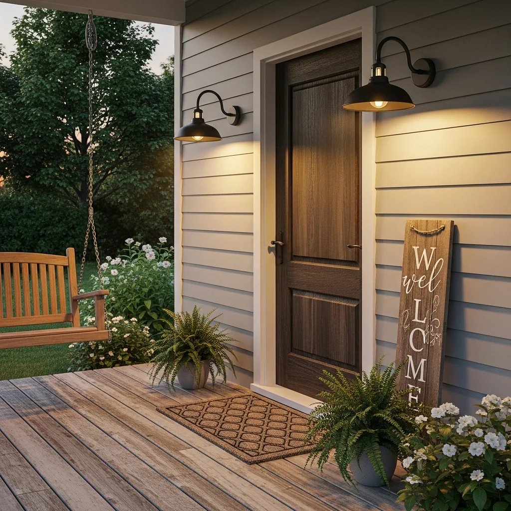 Farmhouse-Style Gooseneck Lights