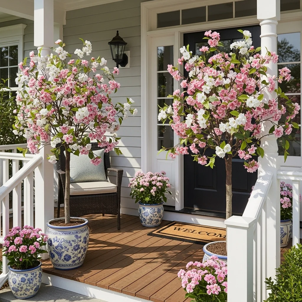 Faux Flowering Trees