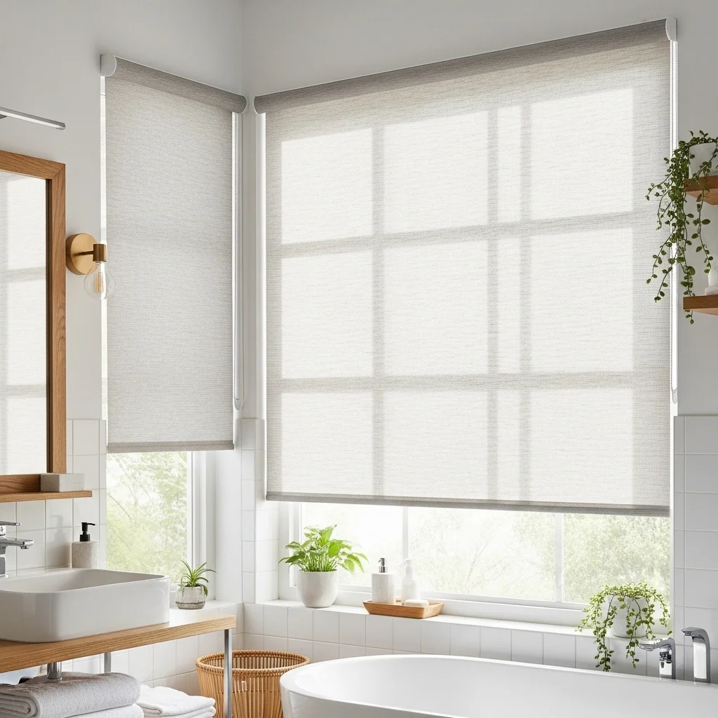 Faux Linen Moisture-Resistant Blinds