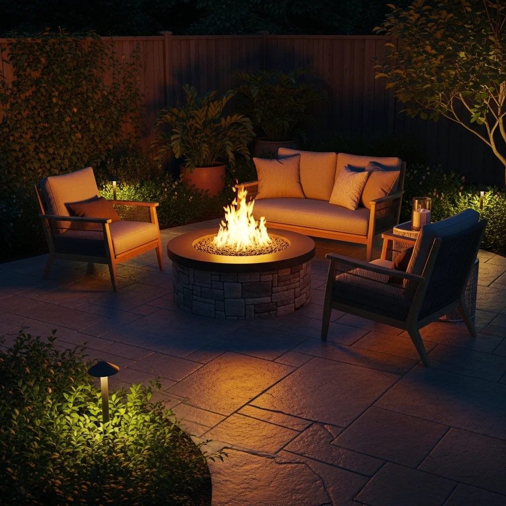 Fire Pit Accent Lighting