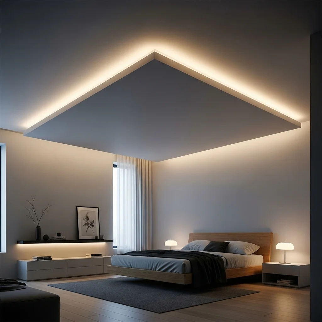 Floating False Ceiling with Hidden Lighting