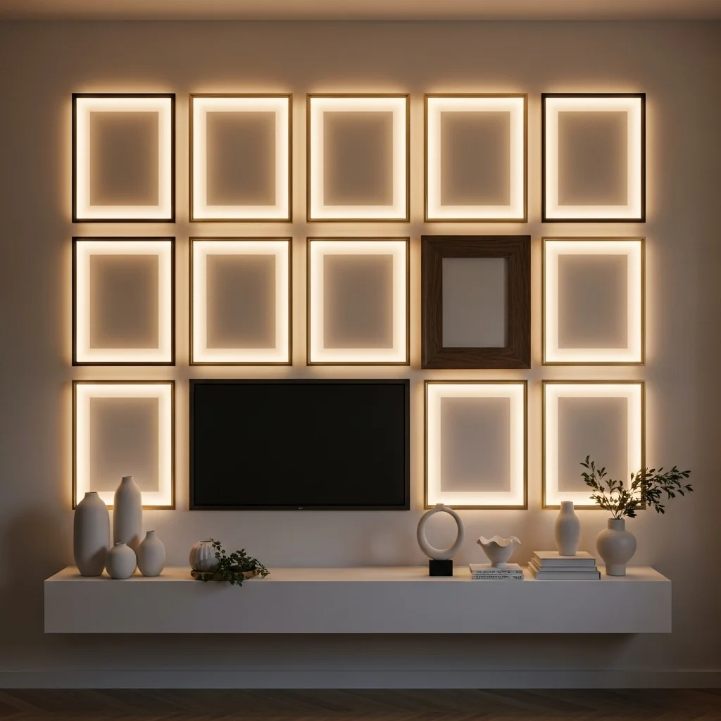 Gallery Grid with LED Backlight