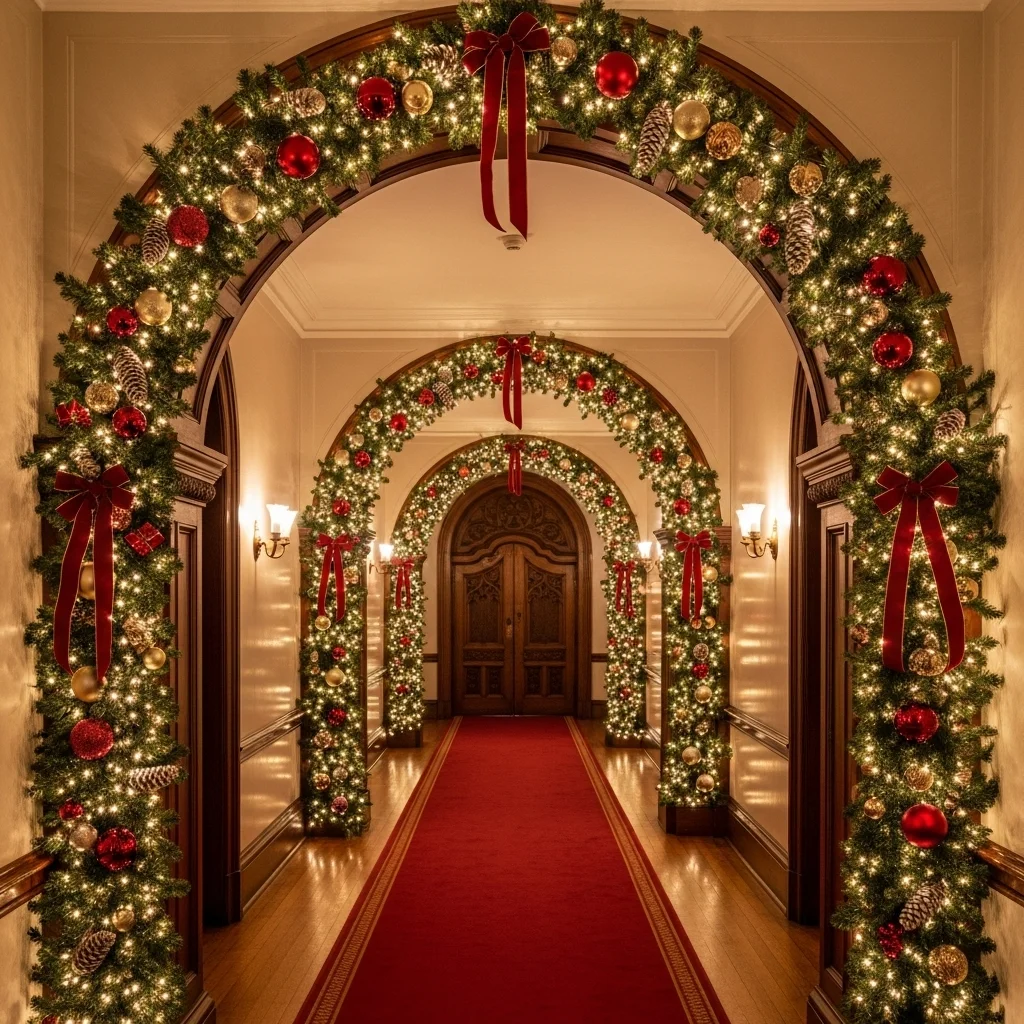  Garland Archways with Twinkling Lights