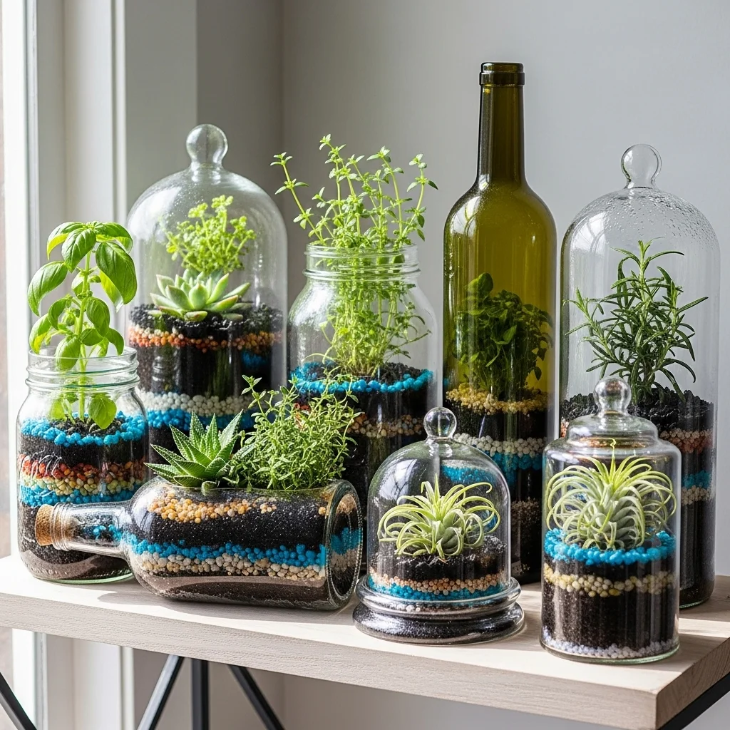 Glass Bottle or Jar Gardens