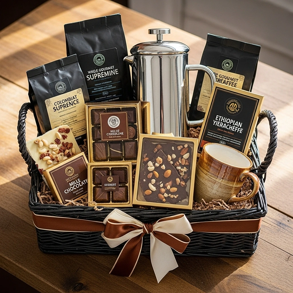 Gourmet Chocolate and Coffee Basket
