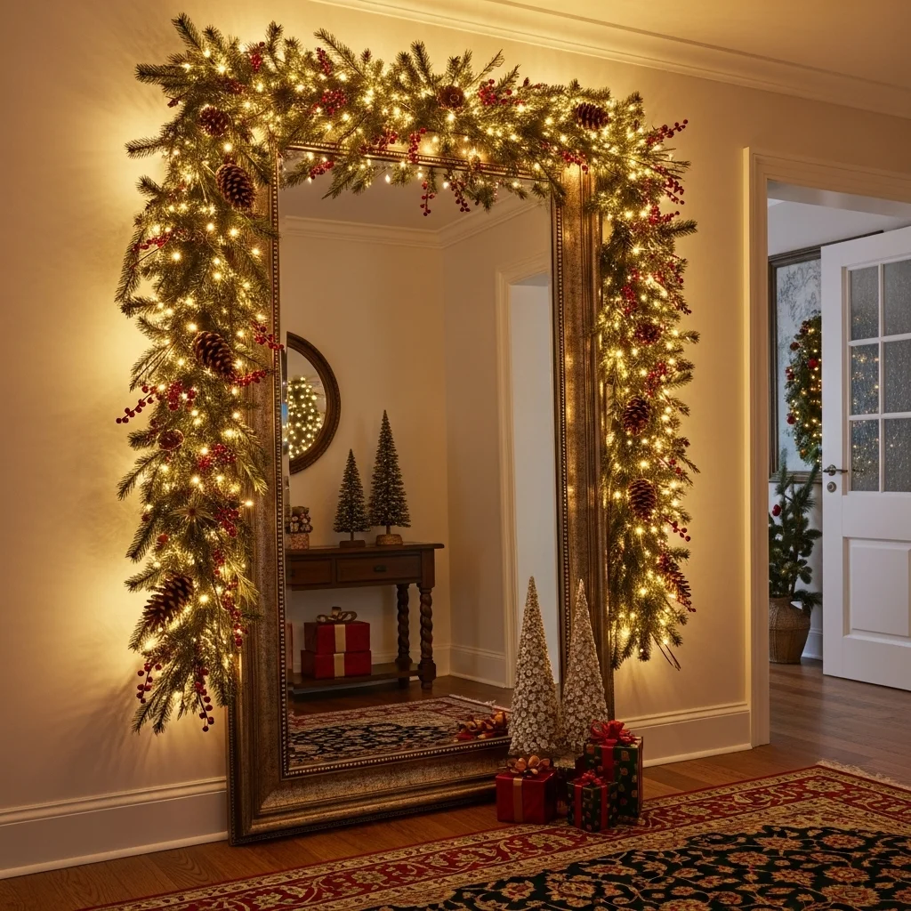 Hallway Mirror Garland Glow