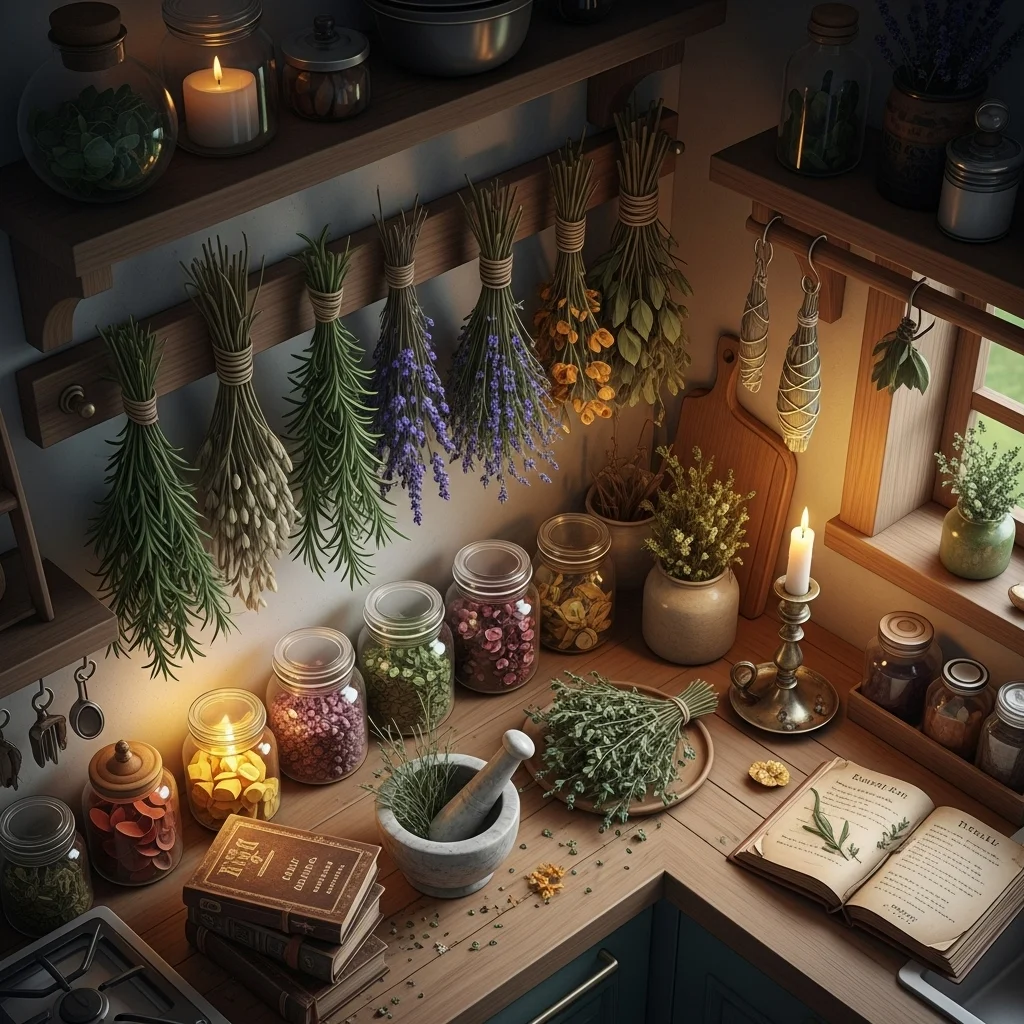  Hang Bundles of Dried Herbs