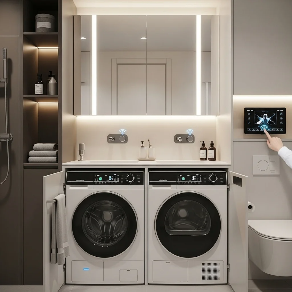 High-Tech Compact Combo with Smart Appliances and Voice Controls