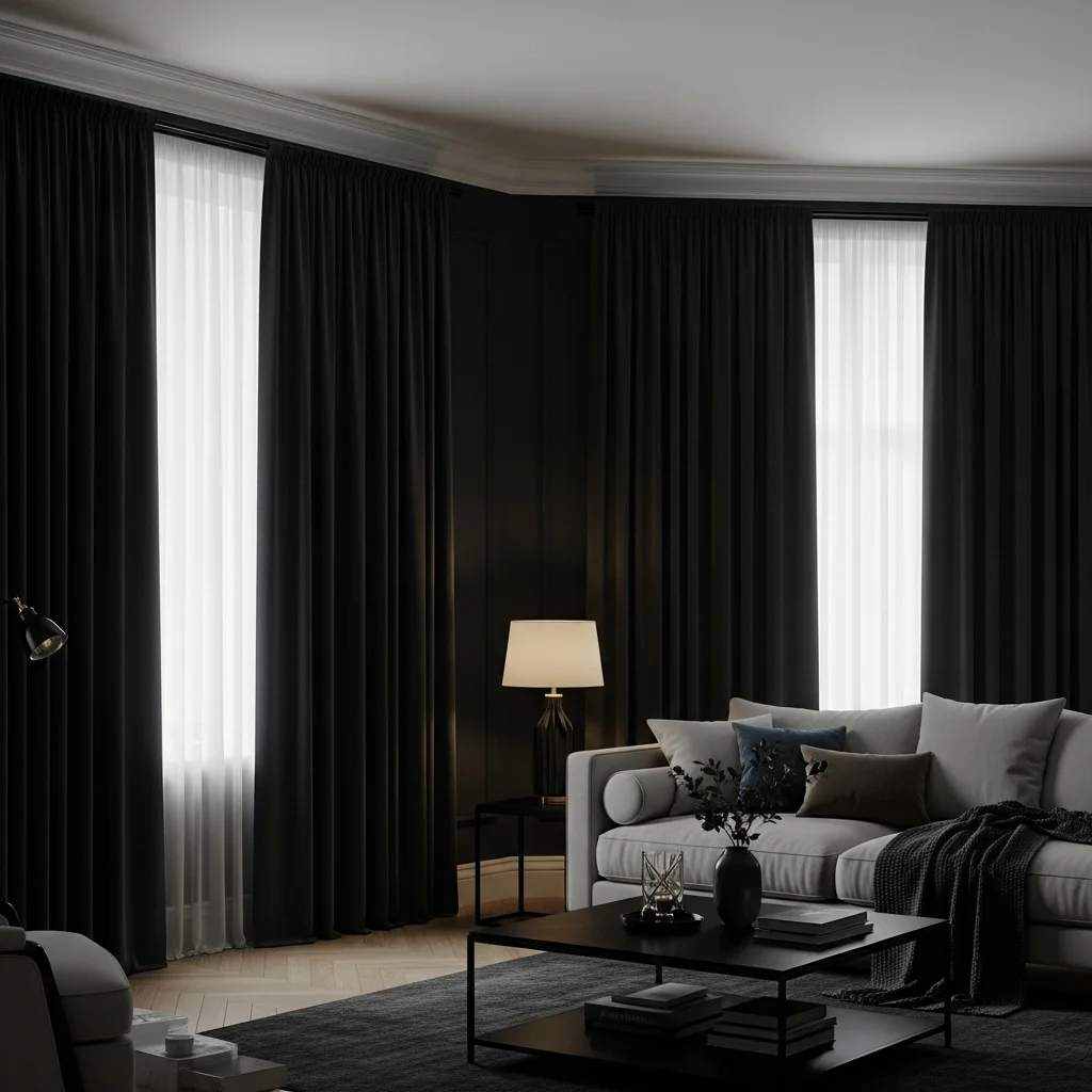  Incorporate Dark Curtains or Drapes