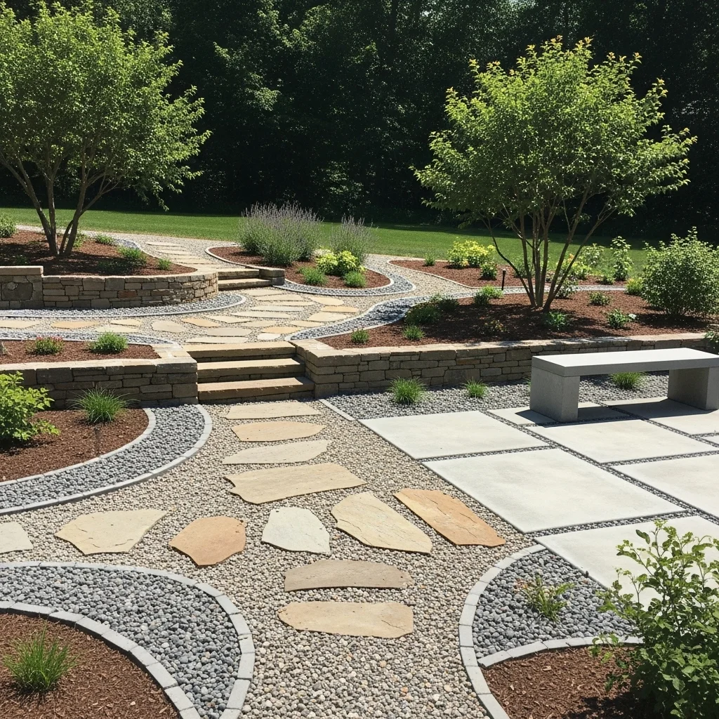 . Incorporate Hardscapes for Low-Water, Low-Upkeep Landscaping