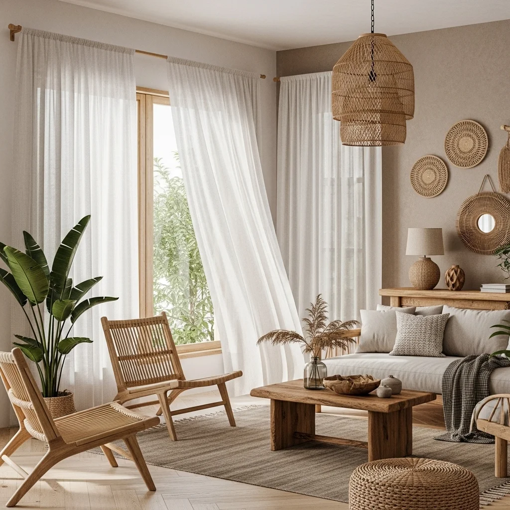  Incorporate Soft Linen or Cotton Curtains