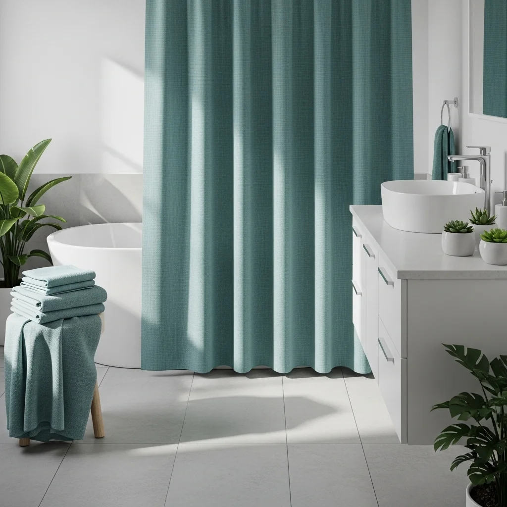 Incorporate Teal Shower Curtains or Textiles