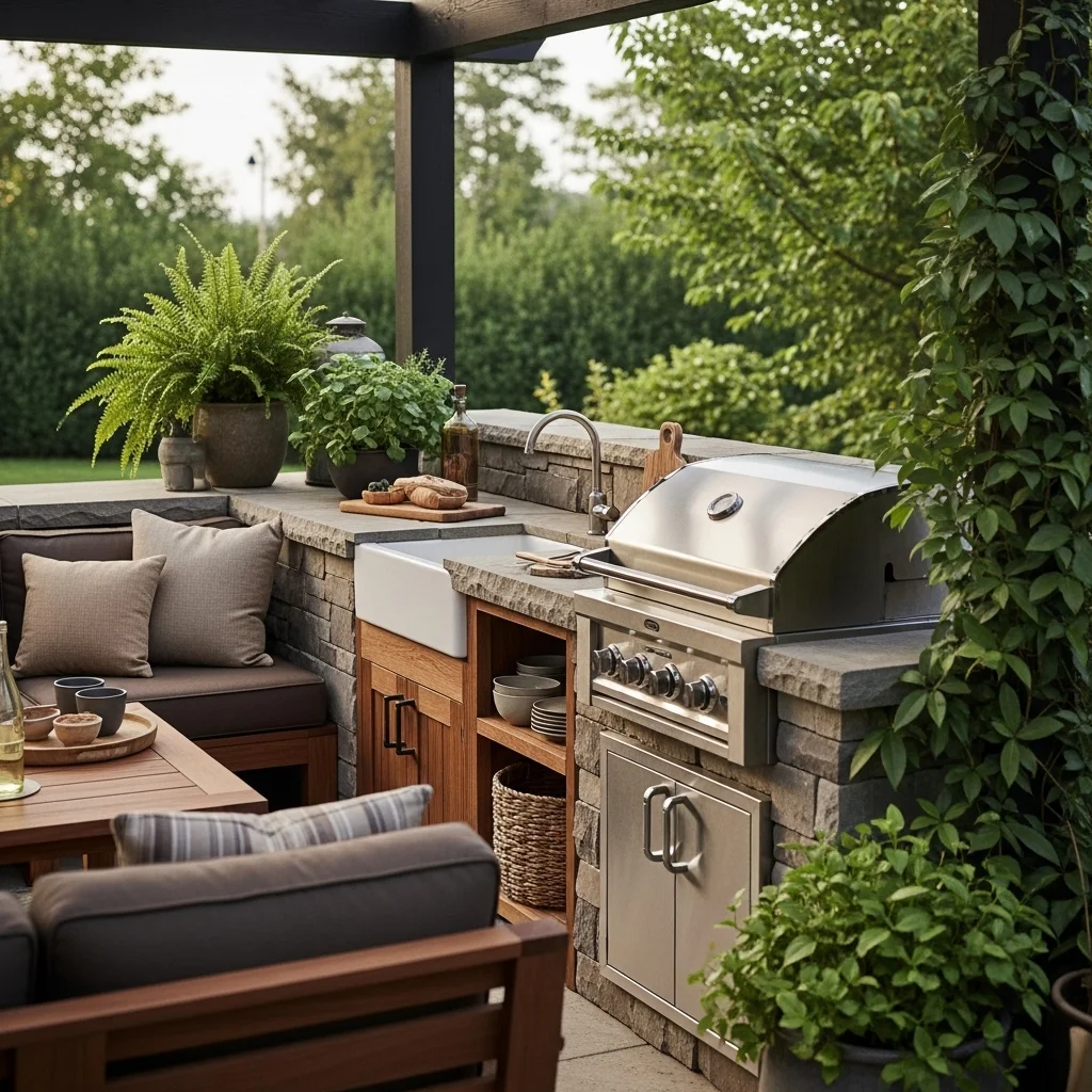  Incorporate a Built-In Sink and Storage