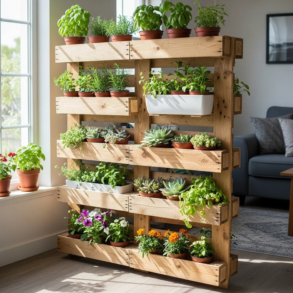Indoor Pallet Gardens