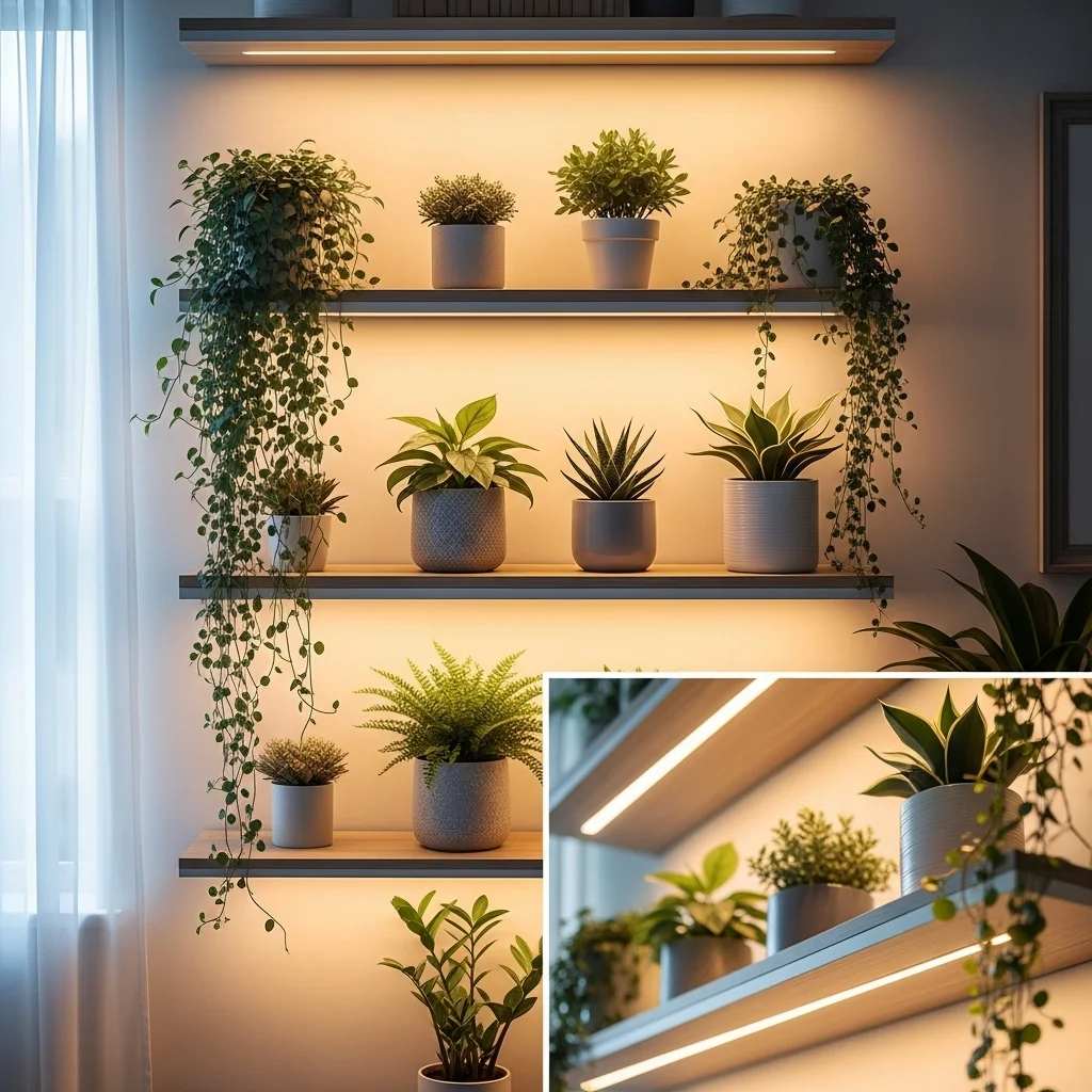  Indoor Plant Shelf with Lights