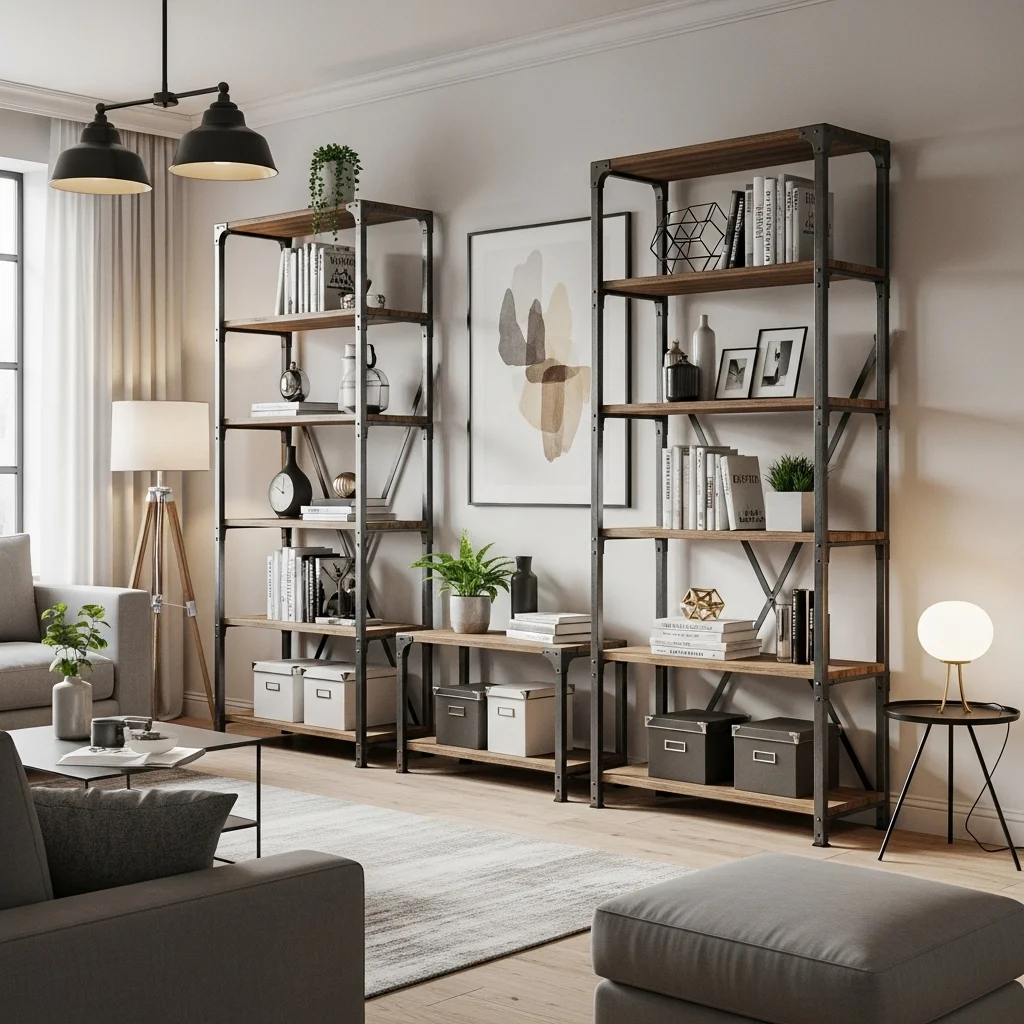 Industrial Style Metal Shelves