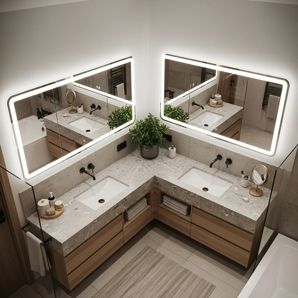 . Install Backlit Mirrors